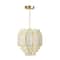 Hello Honey® 17.5" 4-Tier Capiz and Metal Chandelier